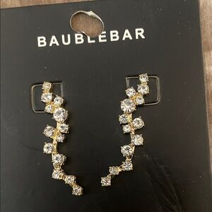 BaubleBar Gold and Silver Crystal Earrings